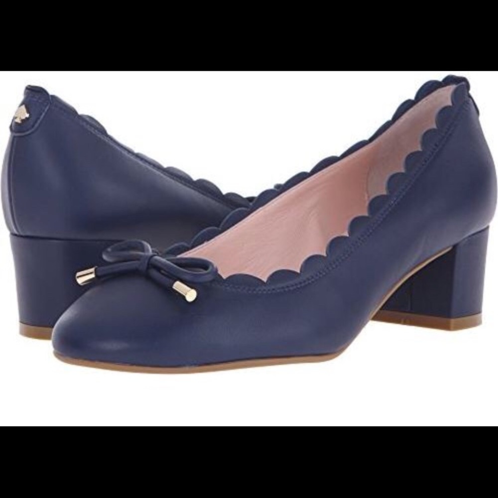 Kate Spade Blue Scalloped Heels